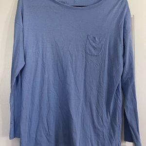 Talbots, size L, 3/4 button sleeved top, back has decorative button at top.